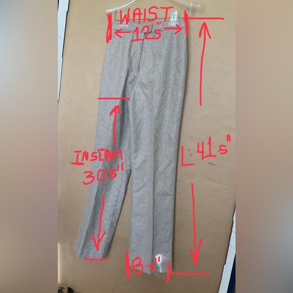 GENUINE USA VINTAGE WOOL BLEND PLEATED PANTS. - Picture 5 of 15